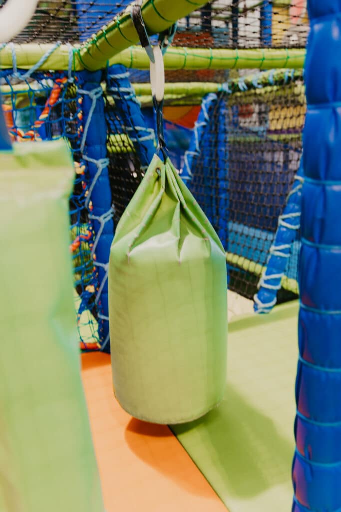 Padded obstacle inside the Tree House soft play frame
