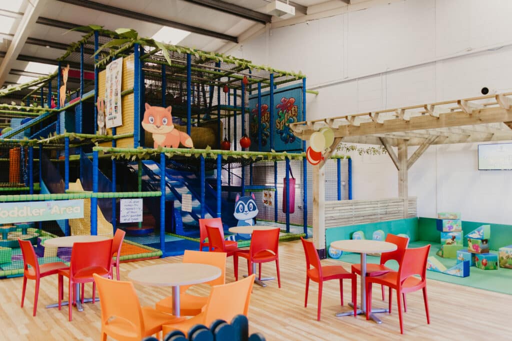 Tree House Soft Play Centre interior with play frame and toddler area